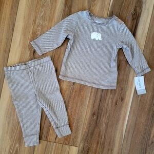 Carter's Striped Baby Elephant Set, 6 Months, Brown